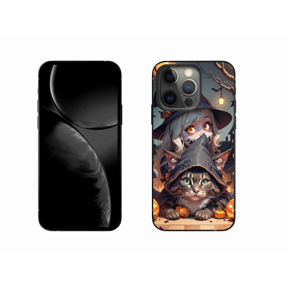 Gél borítás mmCase iPhone 13 Pro készülékhez - boszorkány macskával