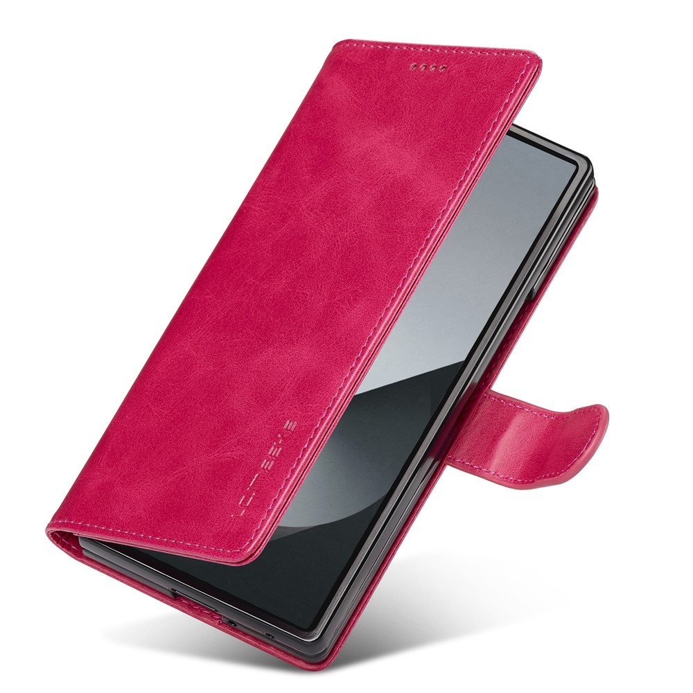 IMEEKE könyv tok Samsung Galaxy Z Fold7 5G - rózsaszín - rózsa
