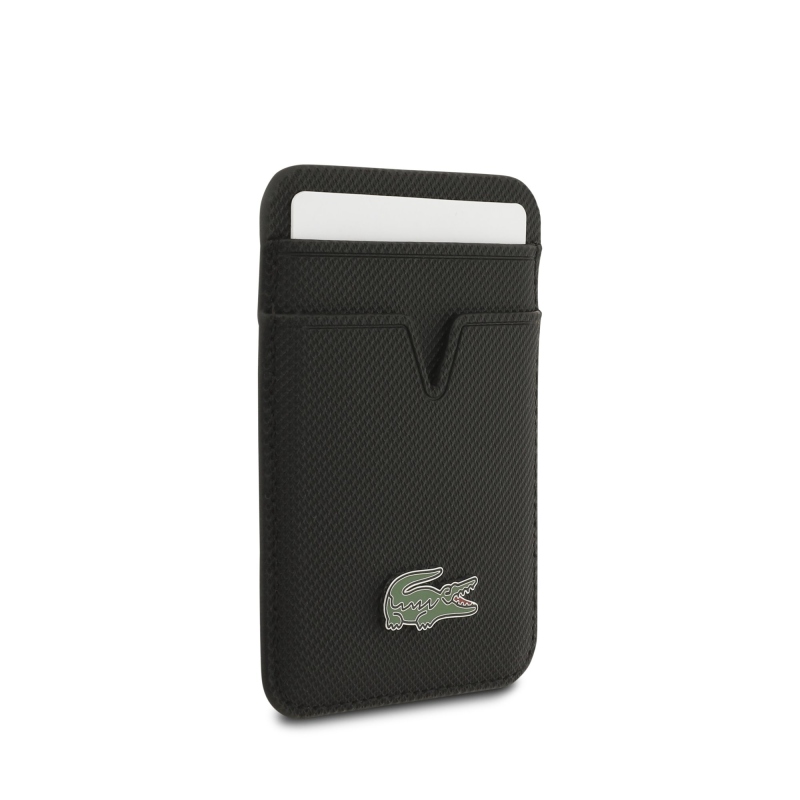 Lacoste Iconic Petit Pique MagSafe MagSafe hátlap + pénztárca iPhone Air készülékhez Fekete