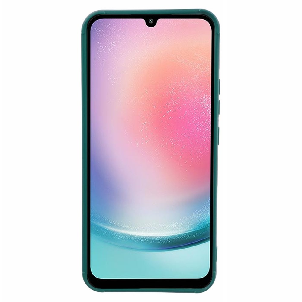 Rácsos tartós gél tok Samsung Galaxy A24 készülékhez - zöld