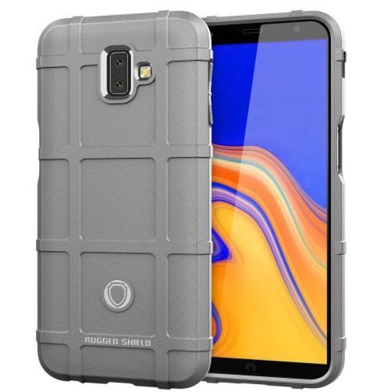 Szögletes zselés tok Samsung Galaxy J6+ készülékhez - szürke