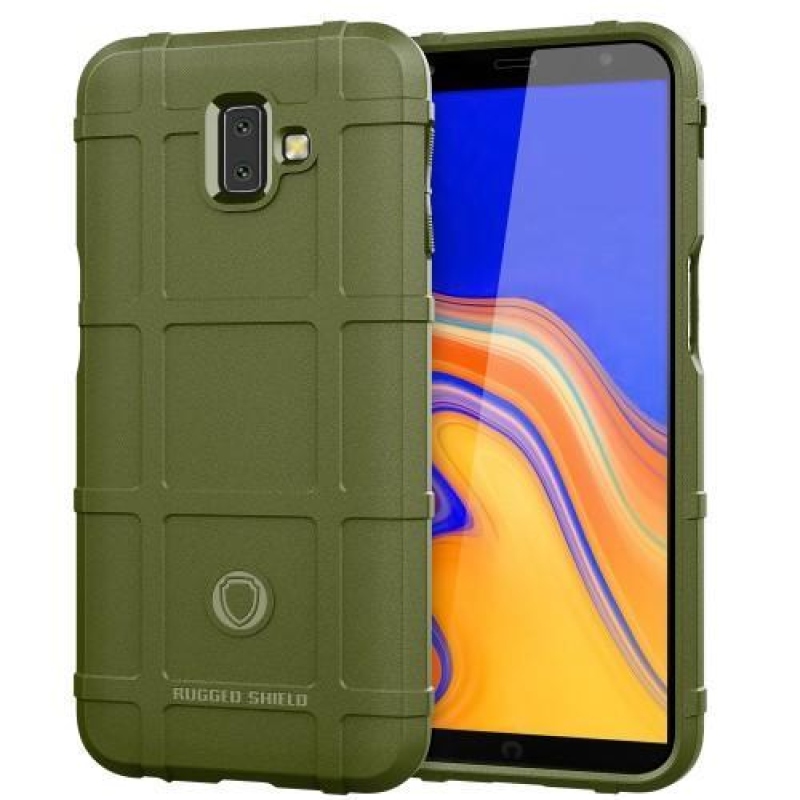 Szögletes zselés tok Samsung Galaxy J6+ készülékhez - zöld