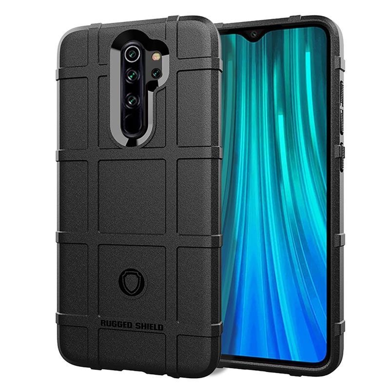 Négyzet alakú tartós zselés tok Xiaomi Redmi Note 8 Pro készülékhez - fekete