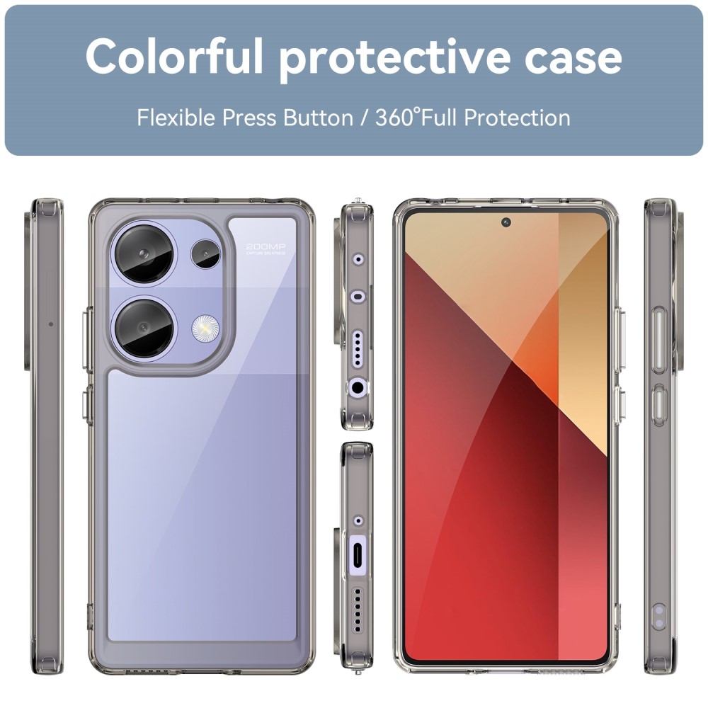 Gél tok kemény hátlappal a Xiaomi Redmi Note 13 Pro 4G/Poco M6 Pro számára - szürke