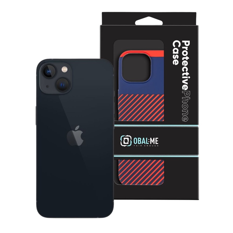 OBAL:ME Flossy Stripes borító Apple iPhone 13 kék/piros készülékhez