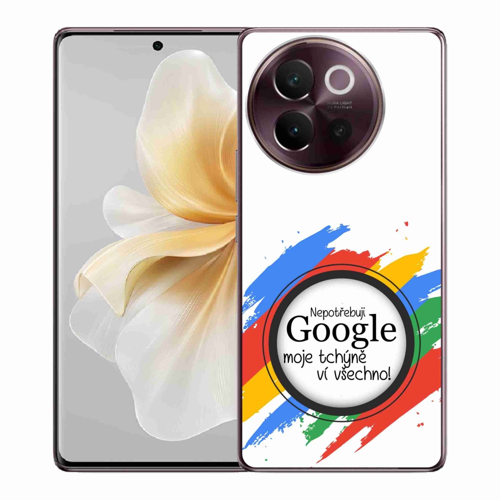 Gélburkolat mmCase a Vivo V40 Lite 5G-n - anyós tudja, hogy minden fehér háttérrel rendelkezik