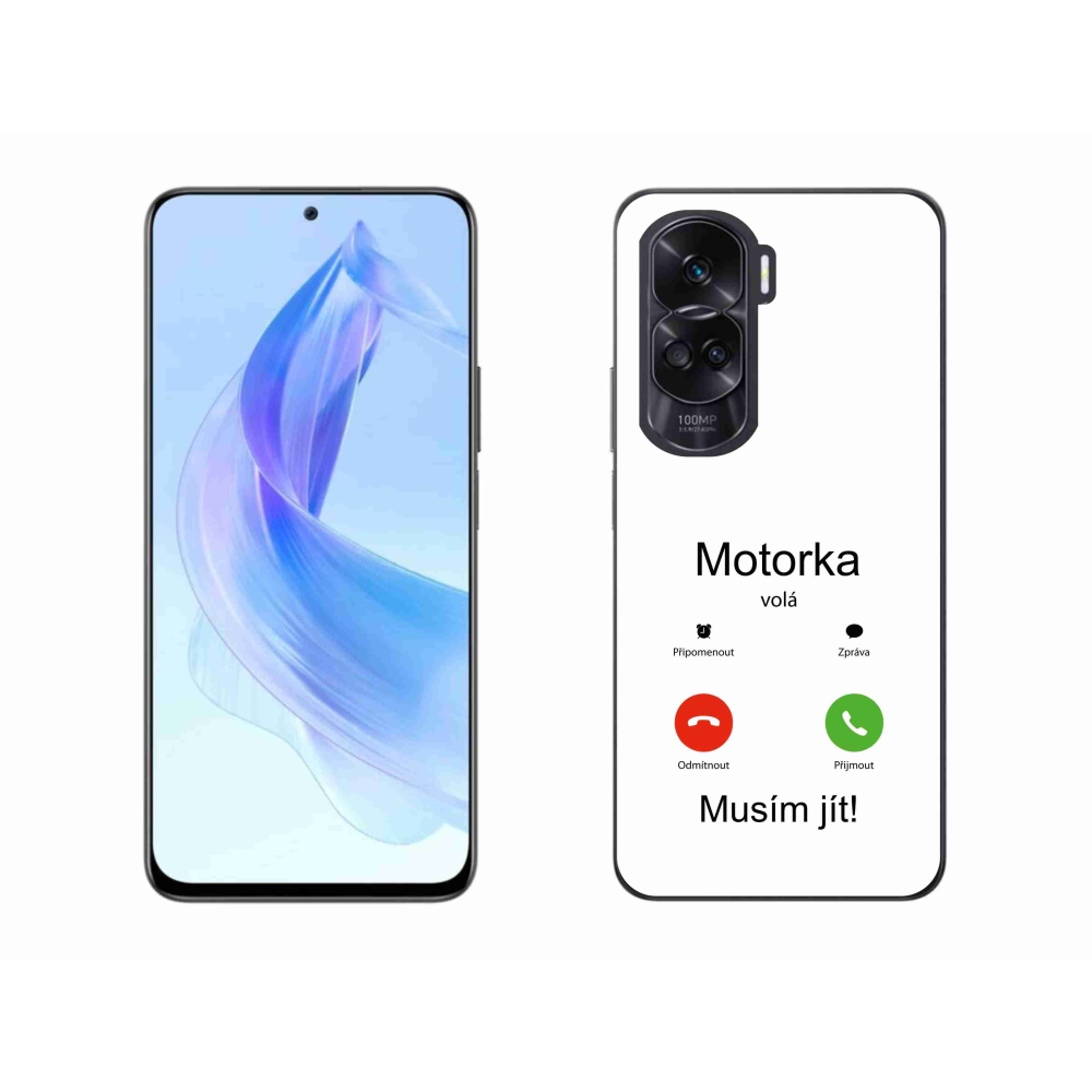 Gél borító mmCase a Honor 90 Lite-hoz - motoros hívások fehér háttérrel