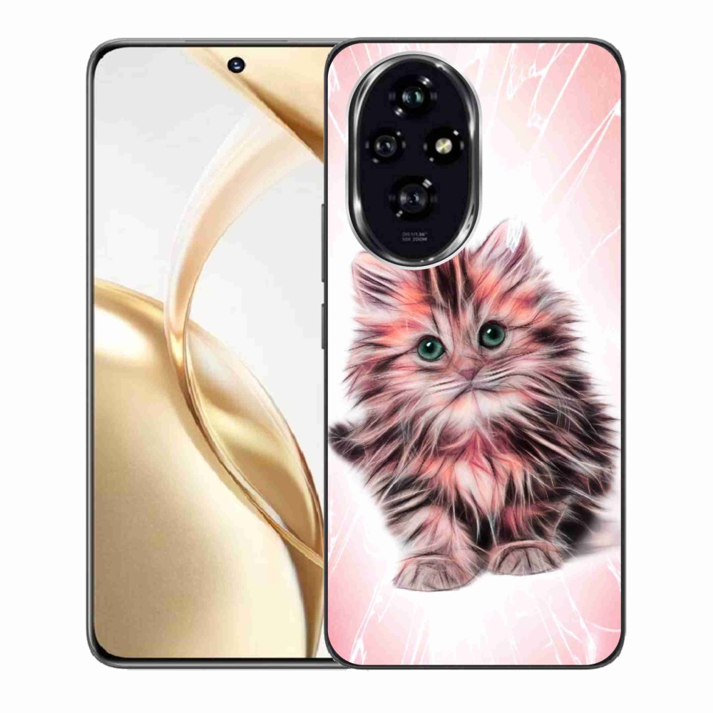 Zselés borító mmCase a Honor 200 5G számára - aranyos cica
