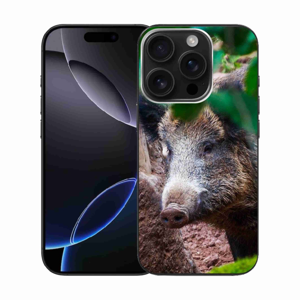 Zselés borítás mmCase iPhone 16 Pro készülékhez - vaddisznó