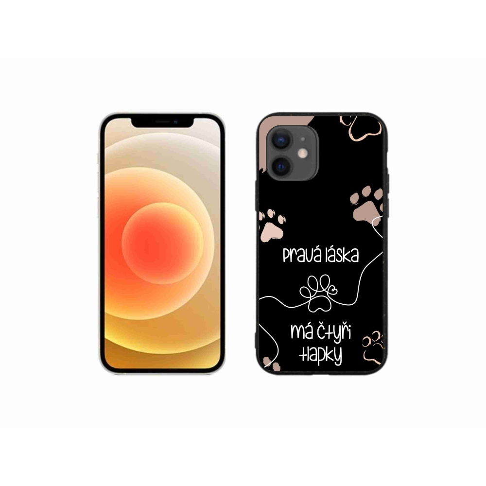 Gél borítás mmCase iPhone 12 mini készülékhez - kutyamotívum 1 fekete háttér