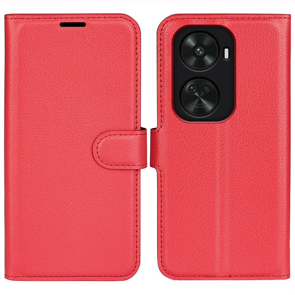 Litchi könyv tok Huawei Nova 12 SE-hez - piros