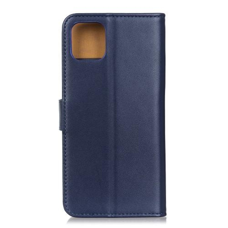 Állványos PU bőr pénztárca tok Apple iPhone 11 6.1 (2019) készülékhez - kék