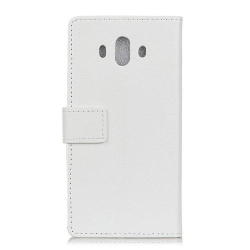 Standy PU bőr könyvtáska Huawei Mate 10 készülékhez - fehér