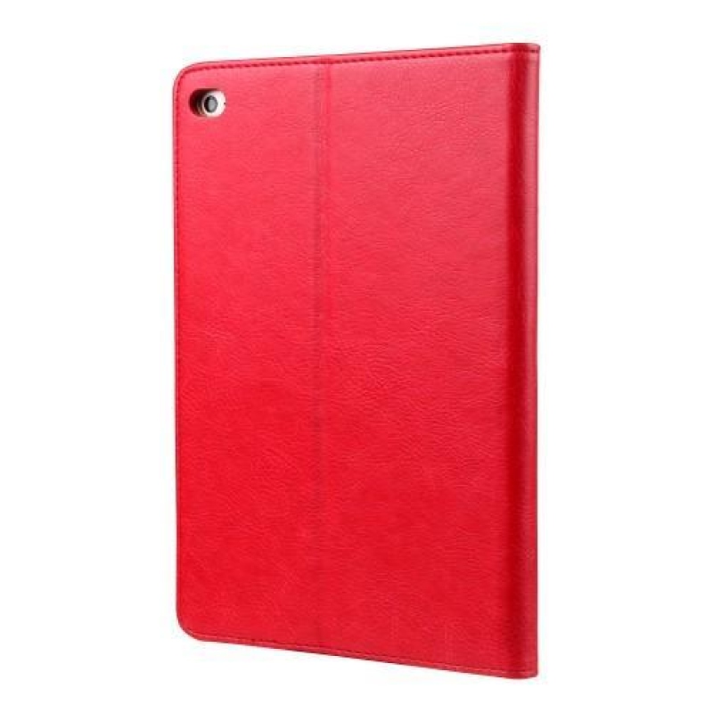 Standy PU bőr tok rekeszekkel iPad mini 4 készülékhez - piros színben