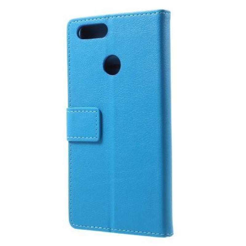 Standy PU bőr tok a Honor 7X készülékhez - kék