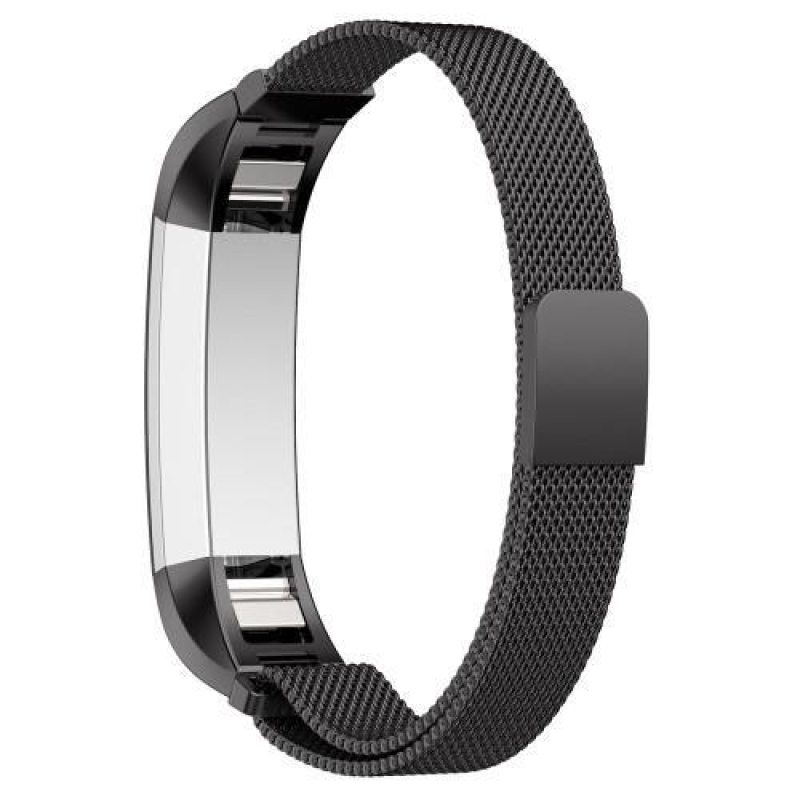 Rozsdamentes acél szíj Fitbit Alta Mesh készülékhez - Fekete
