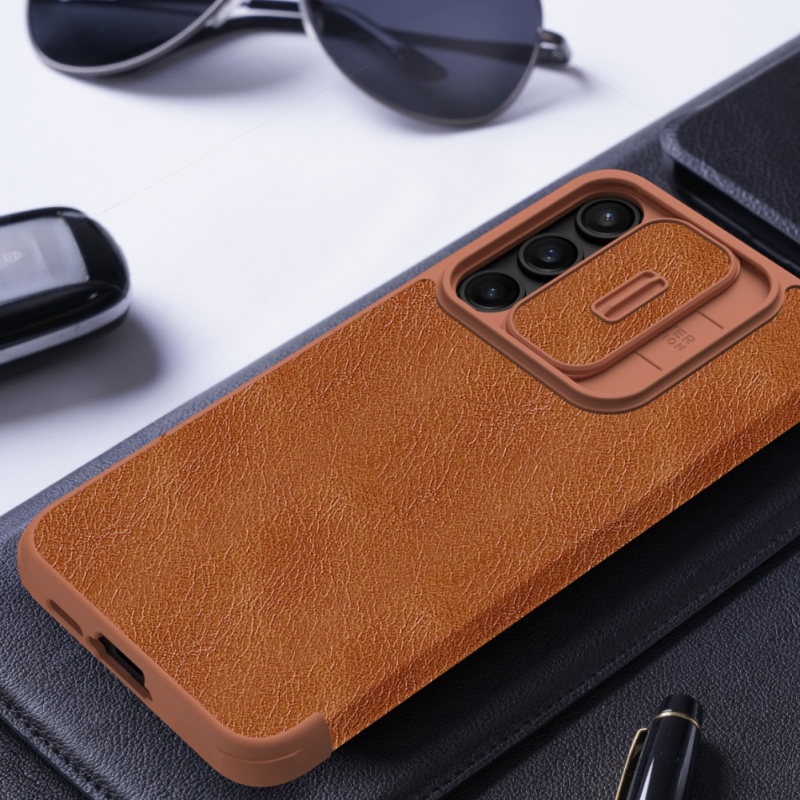Nillkin Qin Book PRO tok Samsung Galaxy A55 5G barna