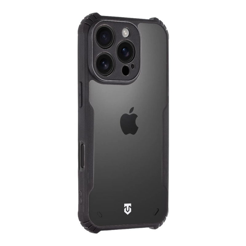 Tactical Quantum lopakodó védőburkolat Apple iPhone 16 Pro készülékhez Clear/Fekete