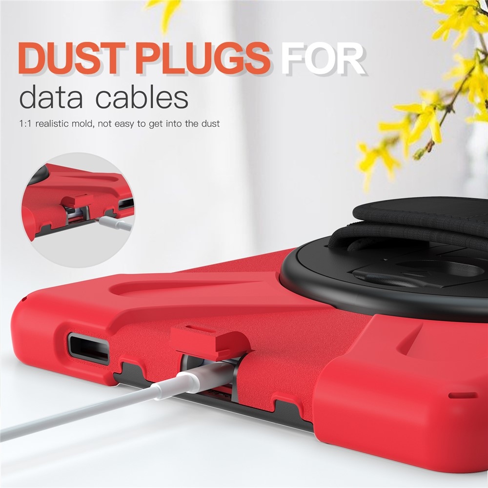 Strapabíró borítás kézi tartóval és vállpánttal Lenovo Tab M10 Plus TB-X606F/X/V - piros