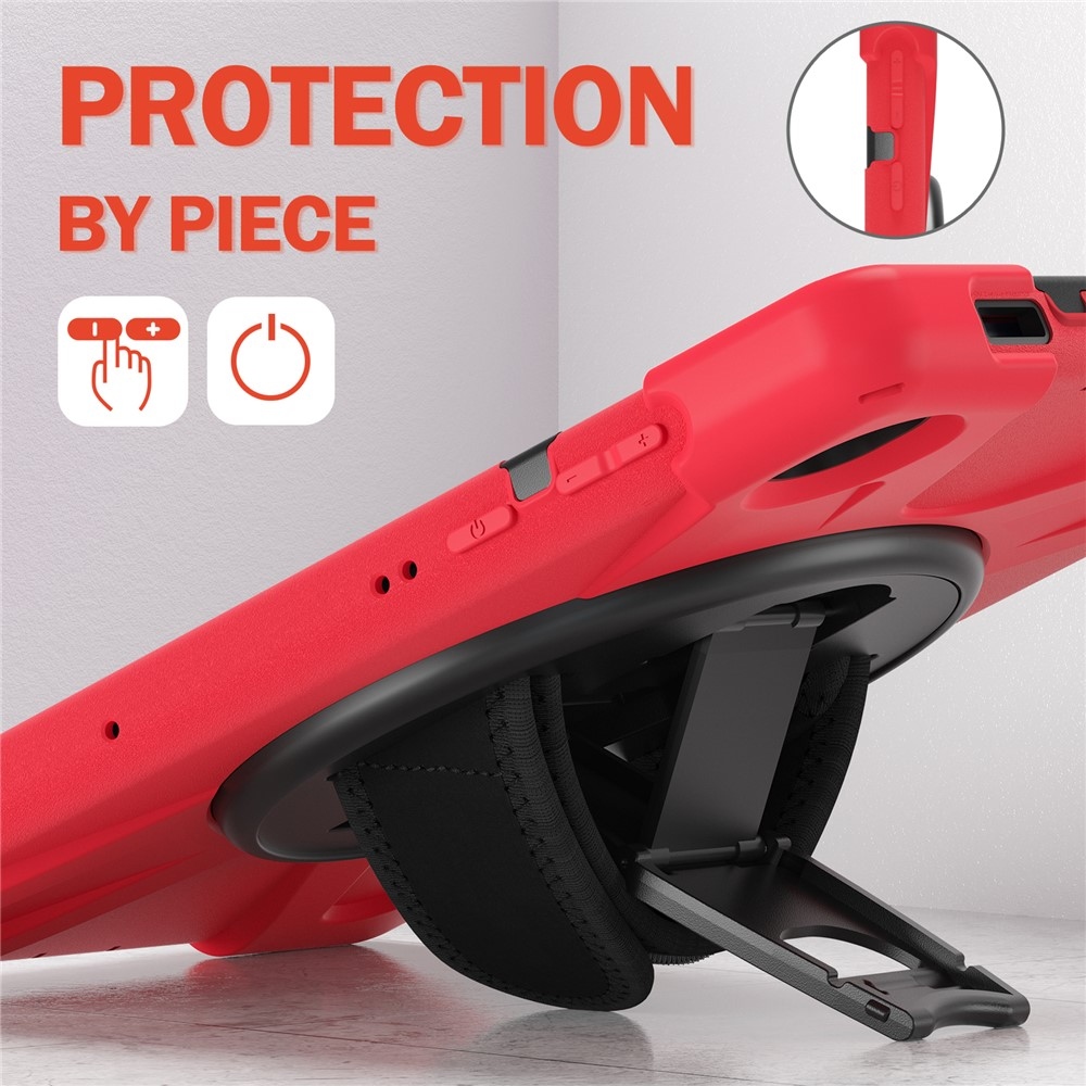 Strapabíró borítás kézi tartóval és vállpánttal Lenovo Tab M10 Plus TB-X606F/X/V - piros