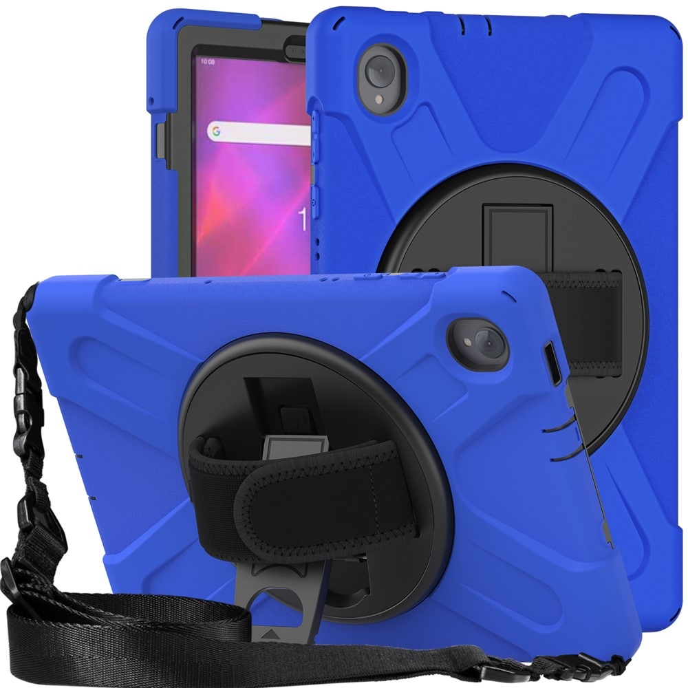 Strapabíró borító kéztartóval és vállpánttal Lenovo Tab M10 Plus TB-X606F/X/V - kék