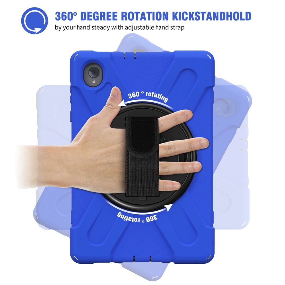Strapabíró borító kéztartóval és vállpánttal Lenovo Tab M10 Plus TB-X606F/X/V - kék