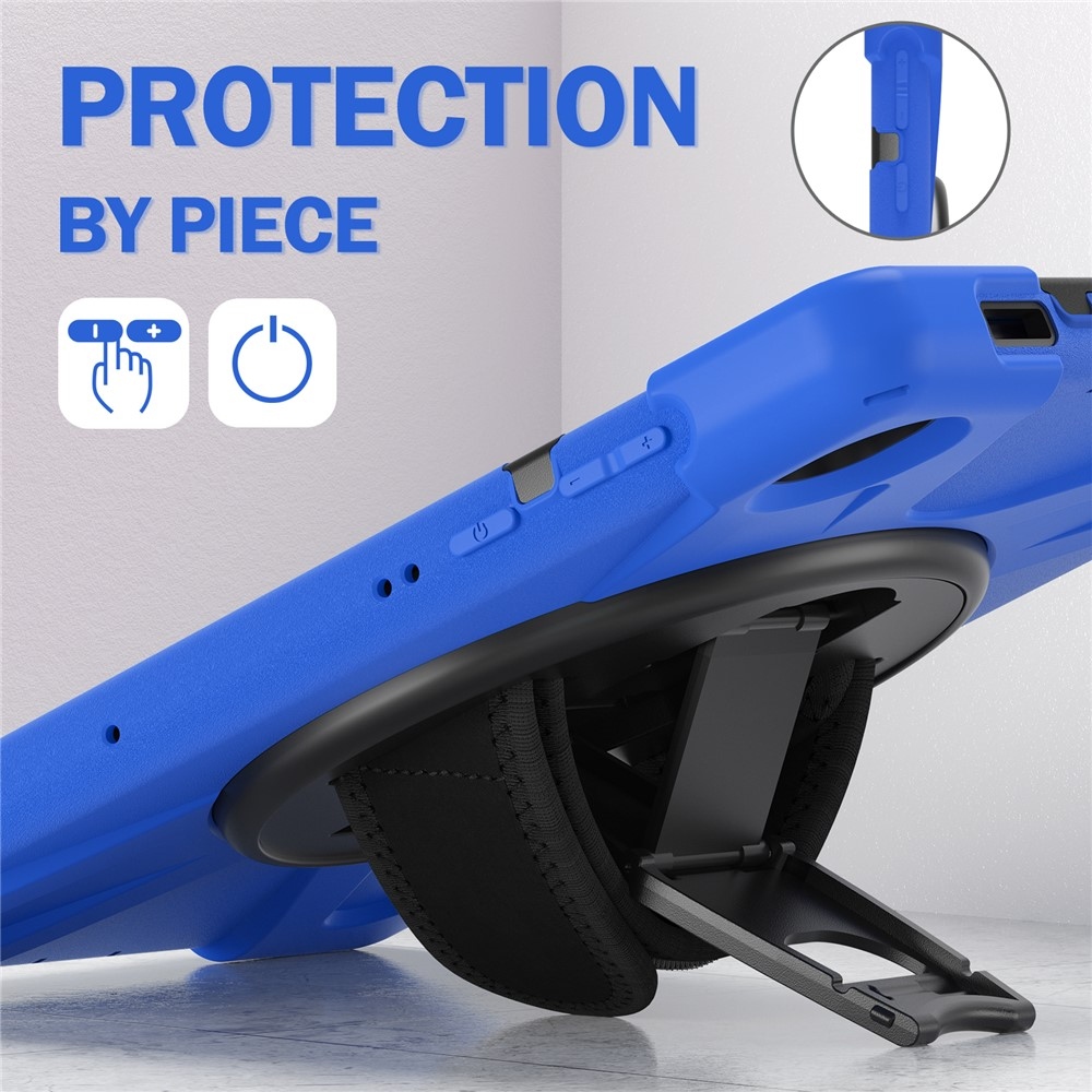 Strapabíró borító kéztartóval és vállpánttal Lenovo Tab M10 Plus TB-X606F/X/V - kék