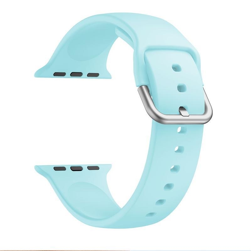 Szíj szilikon szíj Apple Watch 5/4 40mm, 3/2/1 38mm - cián színű