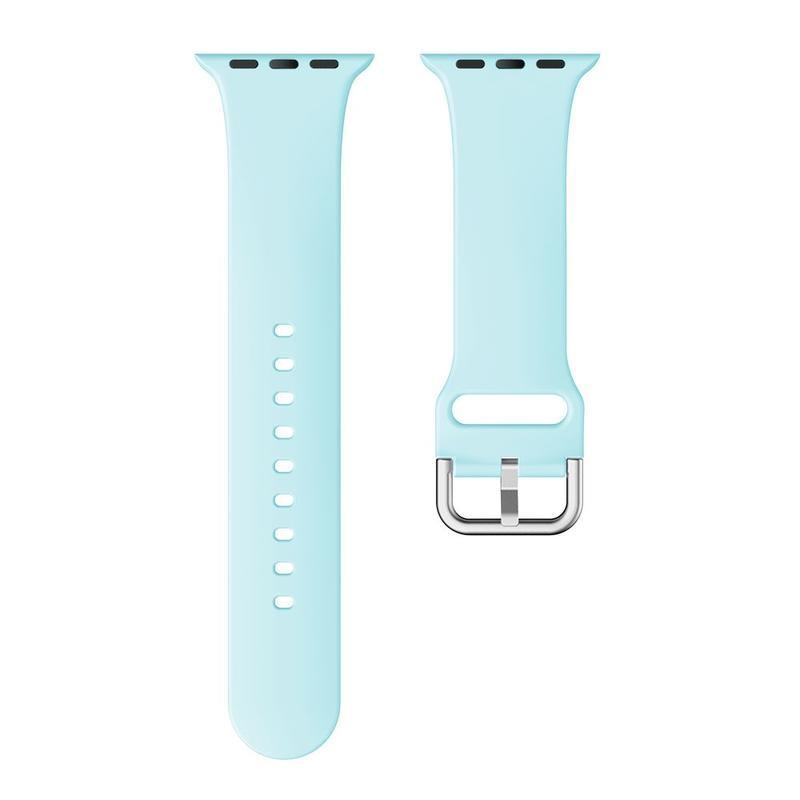 Szíj szilikon szíj Apple Watch 5/4 40mm, 3/2/1 38mm - cián színű