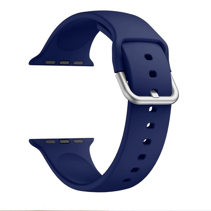 Szíj szilikon szíj Apple Watch 5/4 40mm, 3/2/1 38mm órához - sötétkék