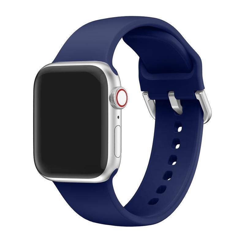Szíj szilikon szíj Apple Watch 5/4 40mm, 3/2/1 38mm órához - sötétkék