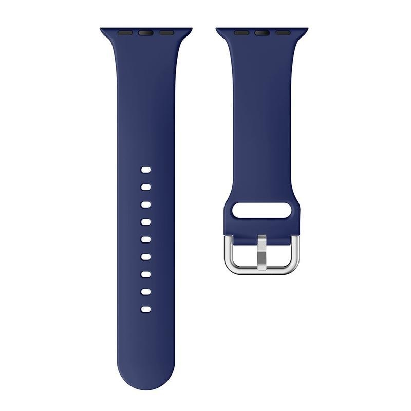 Szíj szilikon szíj Apple Watch 5/4 40mm, 3/2/1 38mm órához - sötétkék