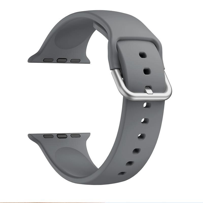 Szíj szilikon szíj Apple Watch 5/4 40mm, 3/2/1 38mm - sötétszürke