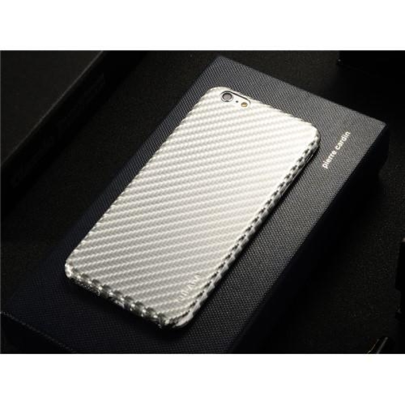 Csíkos, texturált zselés tok iPhone 6 Plus és iPhone 6s Plus készülékhez - ezüst