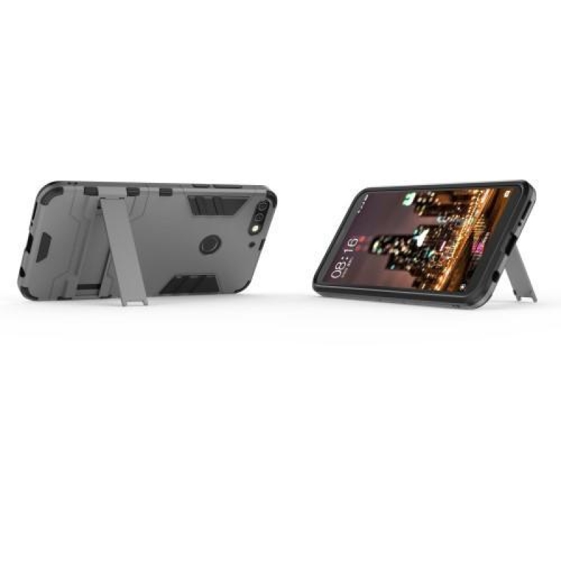 Erős hibrid tartós borítás a Huawei Y7 Prime (2018) készülékhez - szürke