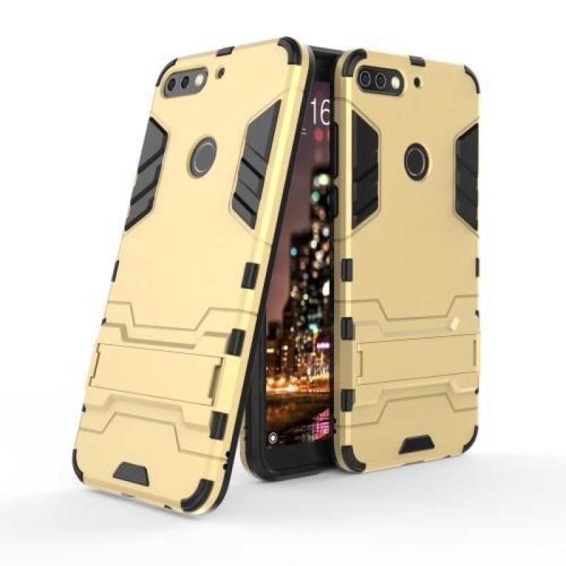 Erős hibrid tartós borítás a Huawei Y7 Prime (2018) készülékhez - arany színű