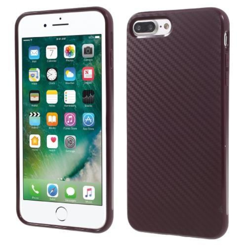 Structure zselés tok iPhone 8 Plus és iPhone 7 Plus készülékhez - bordó színben