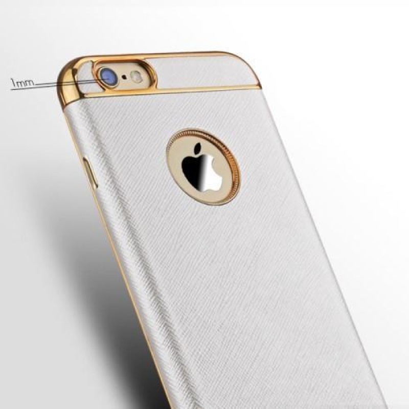 Stílusos zselés tok kontrasztos szegéllyel iPhone 6s Plus és 6 Plus készülékhez - fehér