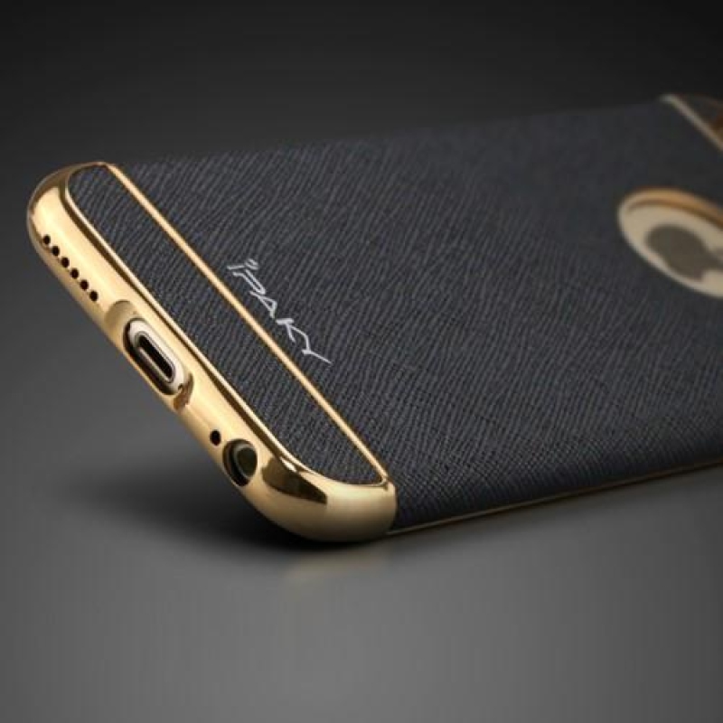Stílusos zselés tok kontrasztos szegéllyel iPhone 6s Plus és 6 Plus készülékhez - fekete