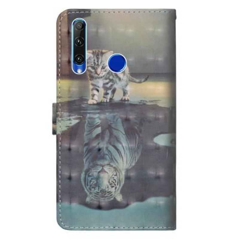 Stílus PU bőr pénztárca tok Honor 20 Lite/Honor 20e - macska