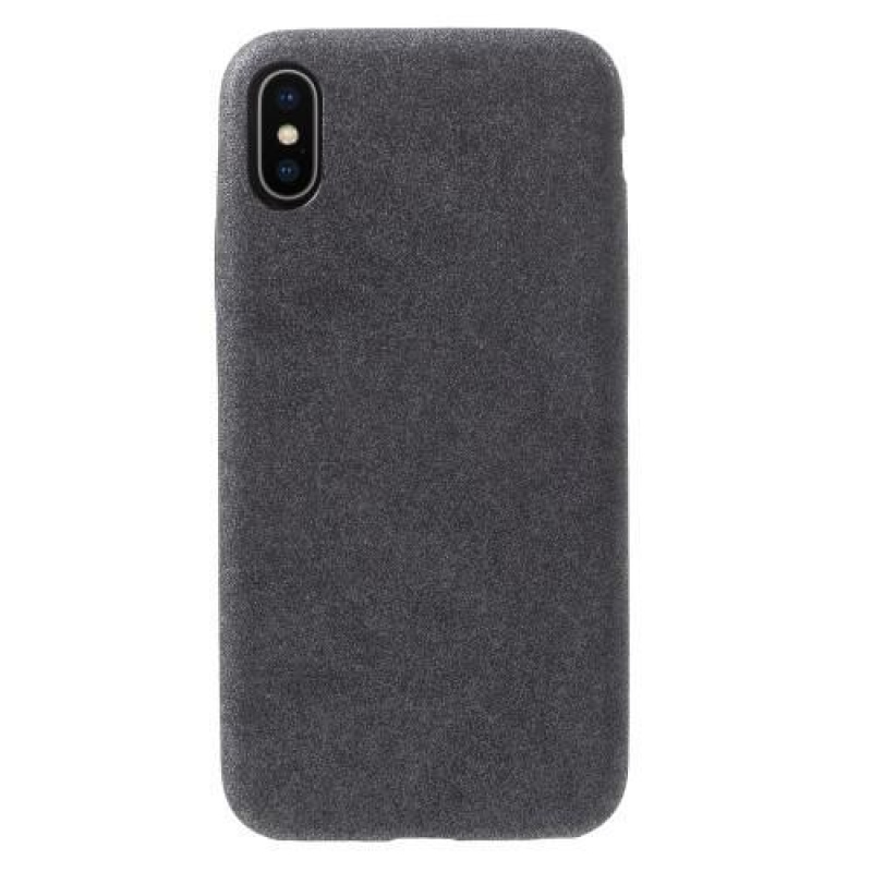 Stílus PU bőr műanyag tok iPhone X készülékhez - szürke
