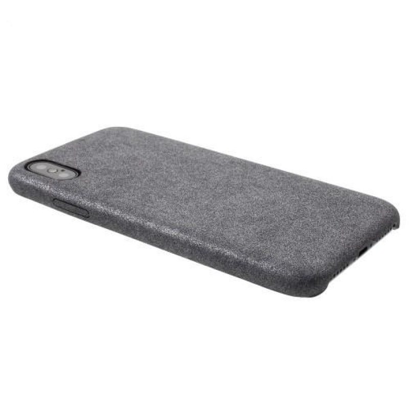 Stílus PU bőr műanyag tok iPhone X készülékhez - szürke
