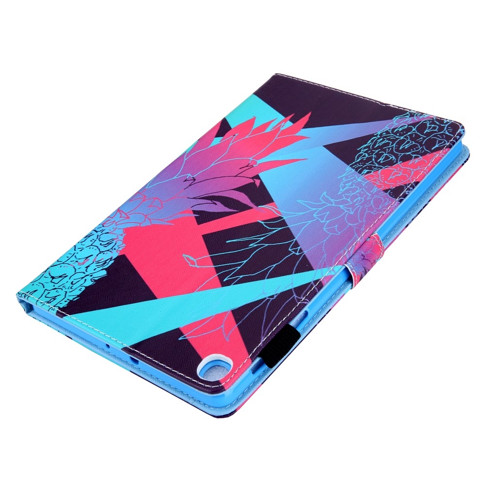 Stílusos, intelligens záró tok Samsung Galaxy Tab A11+/Tab A9+ - színes ananász