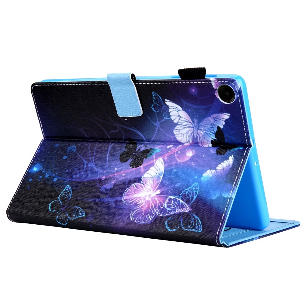 Stílusos, intelligens záró tok Samsung Galaxy Tab A11+/Tab A9+ - lila pillangókhoz