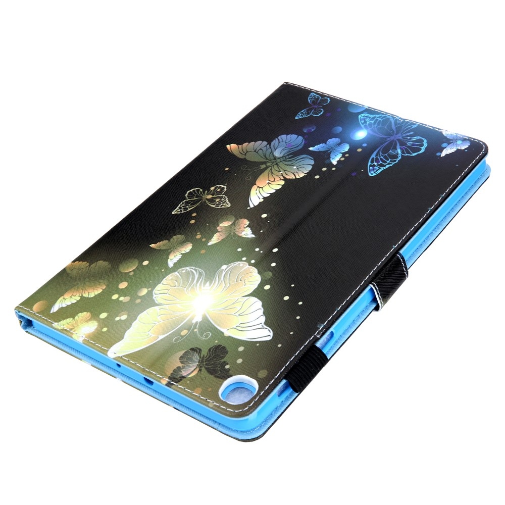 Stílusos, intelligens záró tok Samsung Galaxy Tab A11+/Tab A9+ - arany pillangókhoz