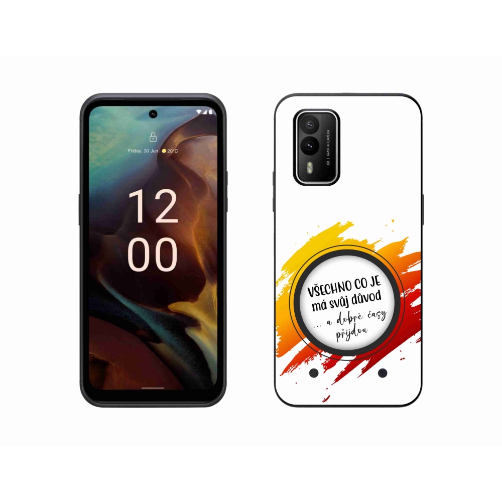 Zselés borítás mmCase a Nokia XR21 készülékhez - idézem 3 fehér háttér
