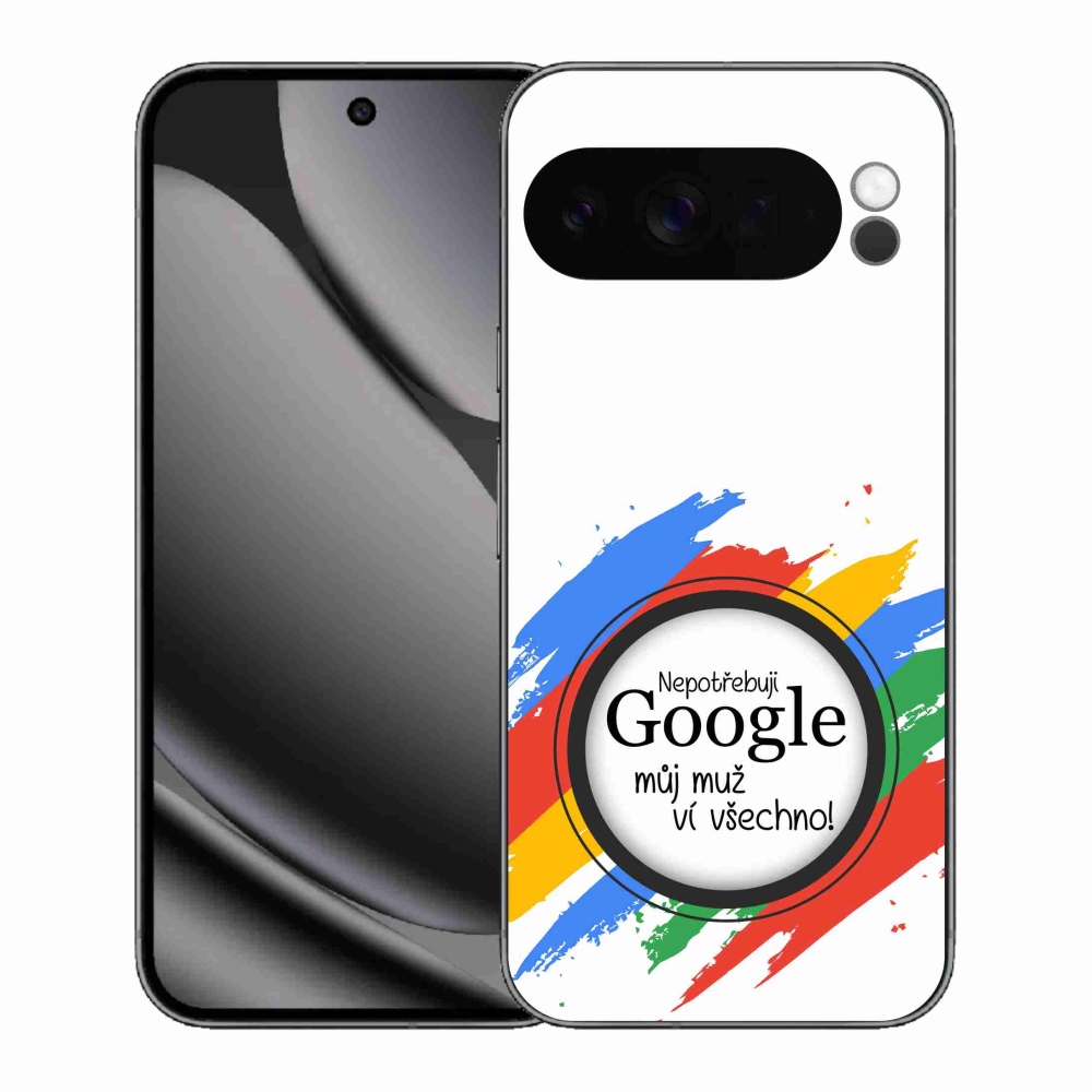 Gél borítás mmCase a Google Pixel 10 Pro XL-en - az ember tudja, hogy minden fehér háttérrel rendelkezik