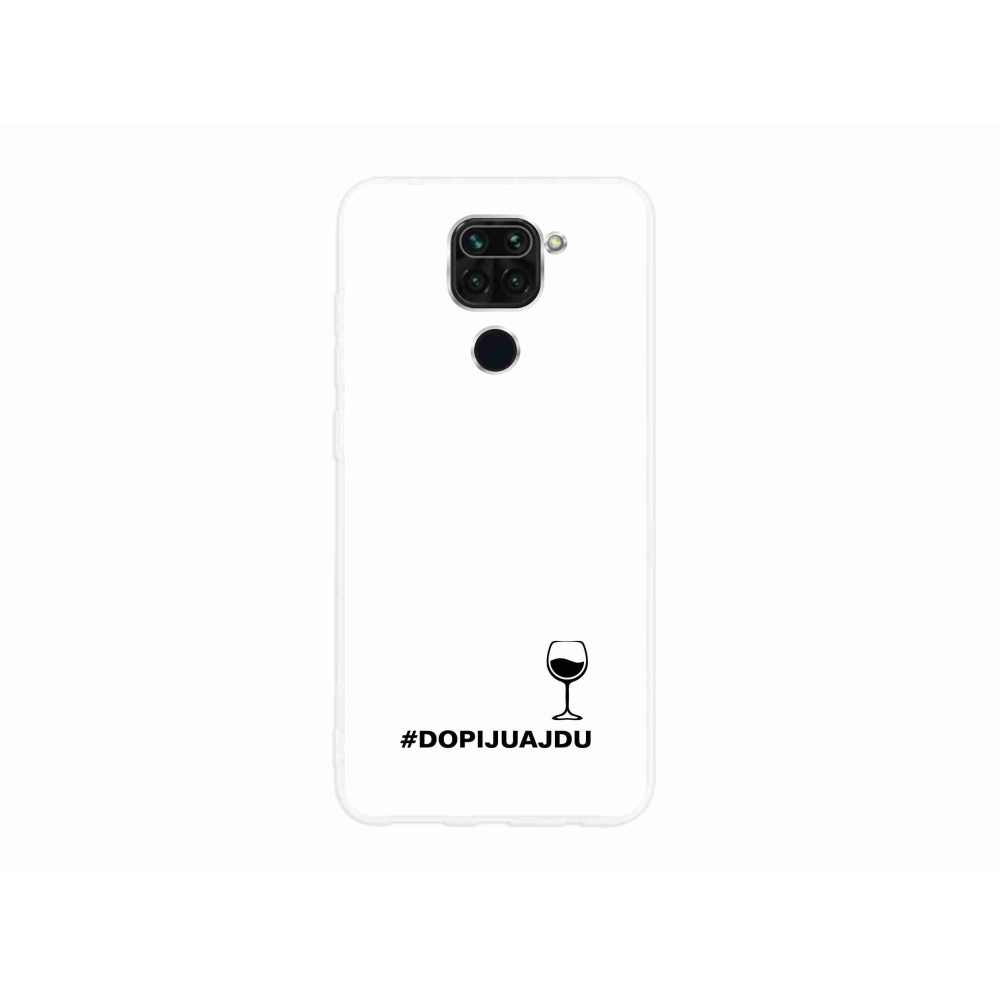 Gél borítás mmCase a Xiaomi Redmi Note 9-hez - bor motívum fehér háttérrel