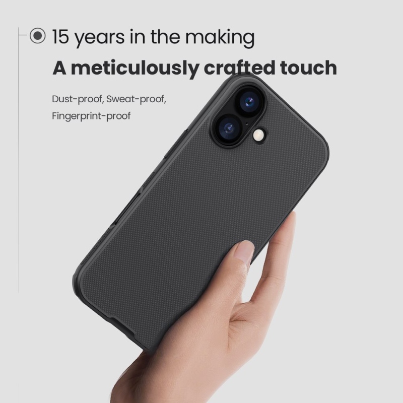 Nillkin Super Frosted PRO hátlap az Apple iPhone 17 készülékhez Fekete