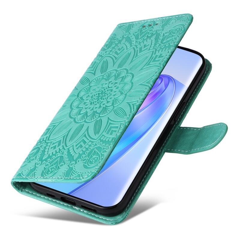 Napraforgó könyvtáska Honor Magic 5 Lite 5G - zöld